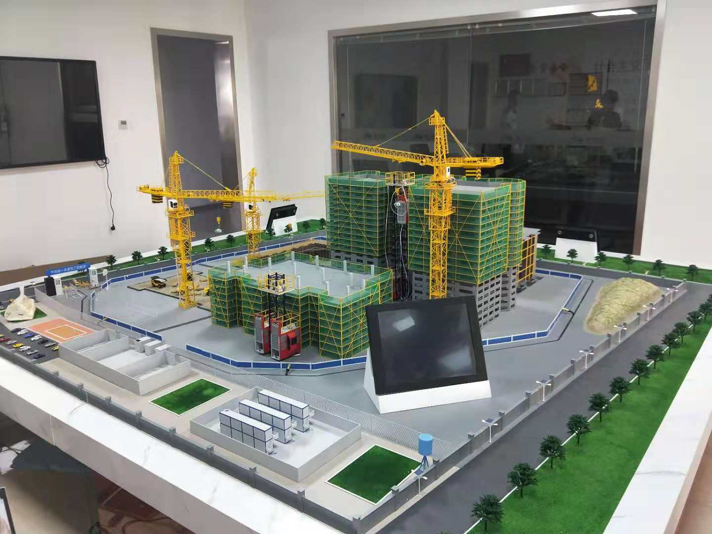 清河建筑施工场景模型